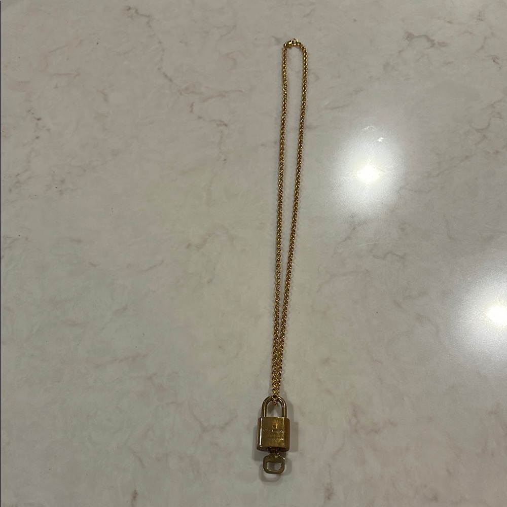 Louis Vuitton Lock on Chain Necklace